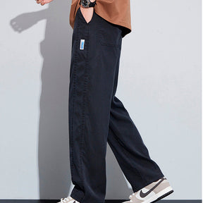[Leve 3 Pague 2] Calça Masculina Navon em Seda Gelo e Poliéster +BRINDES: Relógio, Cinto e Carteira