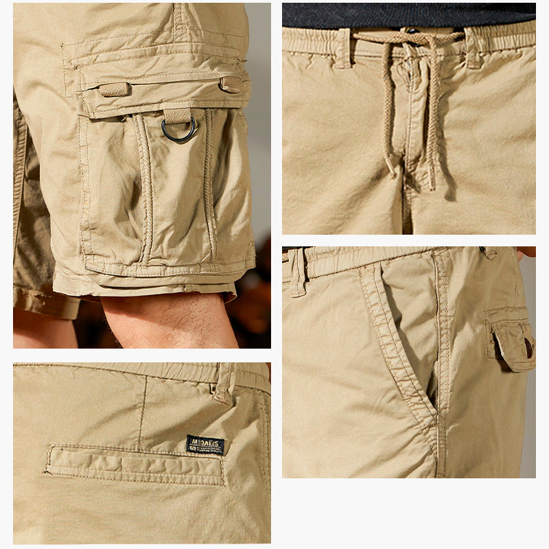 [Leve 3 Pague 2] Shorts Masculinos Selva em Tecido de Algodão e Poliéster (Qualidade e Robustez!) +BRINDES: Relógio, Cinto e Carteira