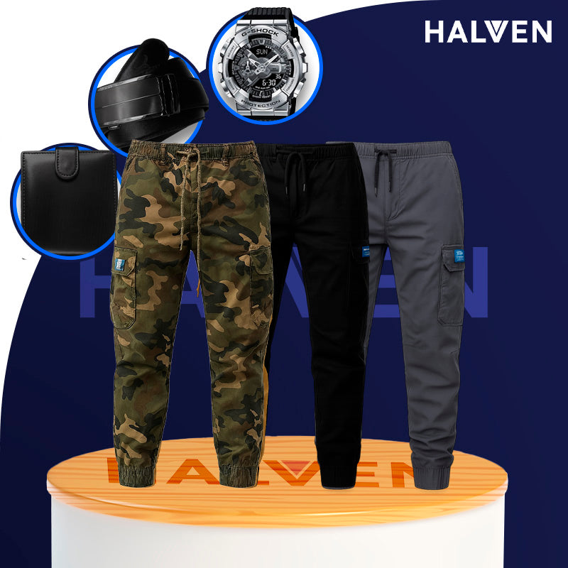 [Leve 3 Pague 2] Calça Masculina Bravox em Tecido Tático Militar e Poliéster +BRINDES: Relógio, Cinto e Carteira