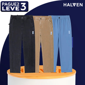 [Leve 3 Pague 2] Calça Masculina Axel em Seda Gelo e Poliéster (Estilo Imponente e Moderno!)