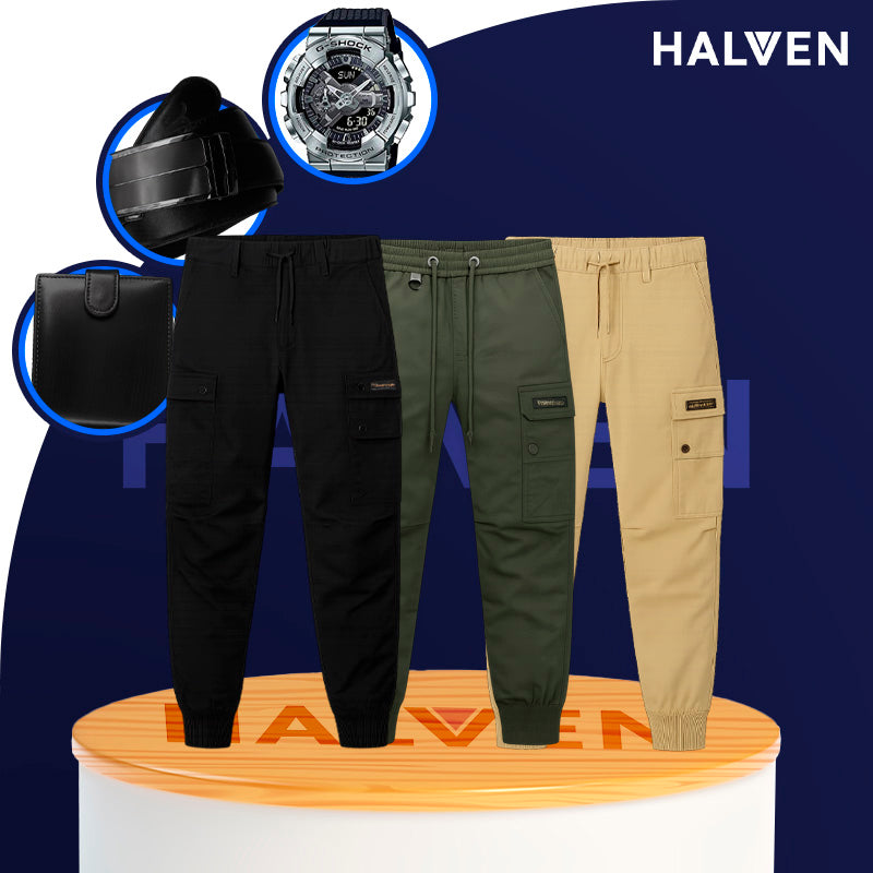 [Leve 3 Pague 2] Calça Masculina Vonir em Tecido Tático Militar e Poliéster +BRINDES: Relógio, Cinto e Carteira