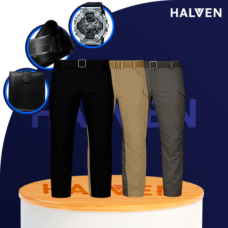 [Leve 3 Pague 2] Calça Masculina Fyrox em Tecito Tático Militar e Poliéster +BRINDES: Relógio, Cinto e Carteira