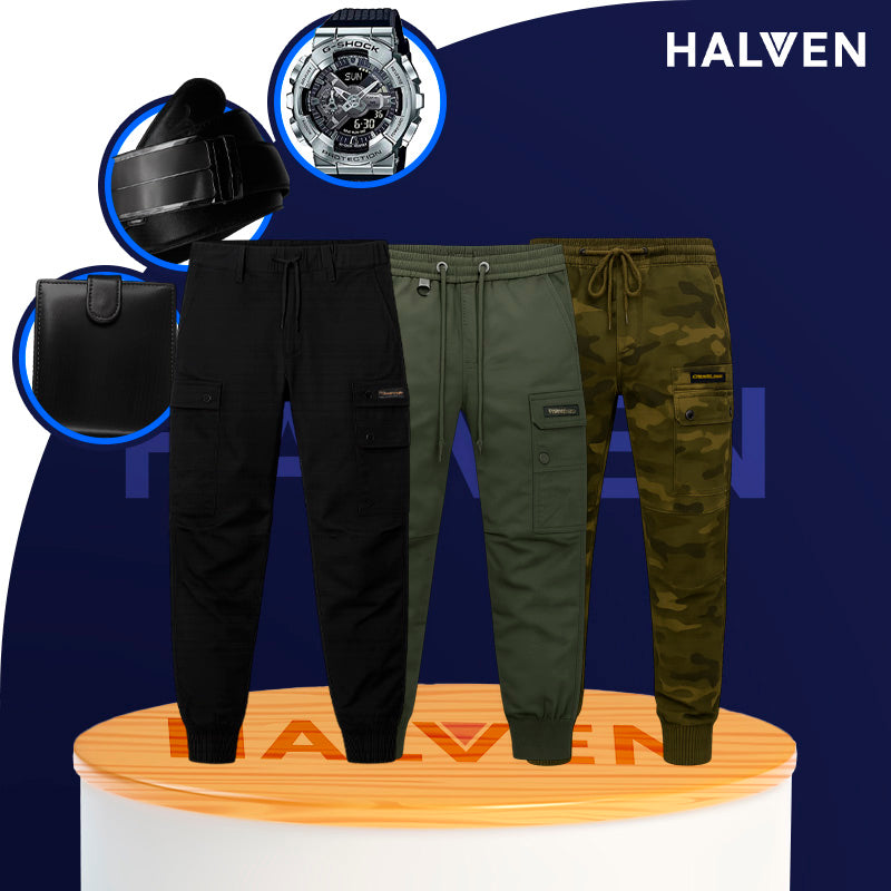 [Leve 3 Pague 2] Calça Masculina Vonir em Tecido Tático Militar e Poliéster +BRINDES: Relógio, Cinto e Carteira