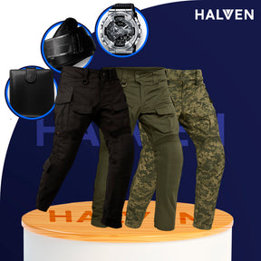 [Leve 3 Pague 2] Calça Masculina Vektor em Tecido Tático Militar e Poliéster +BRINDES: Relógio, Cinto e Carteira