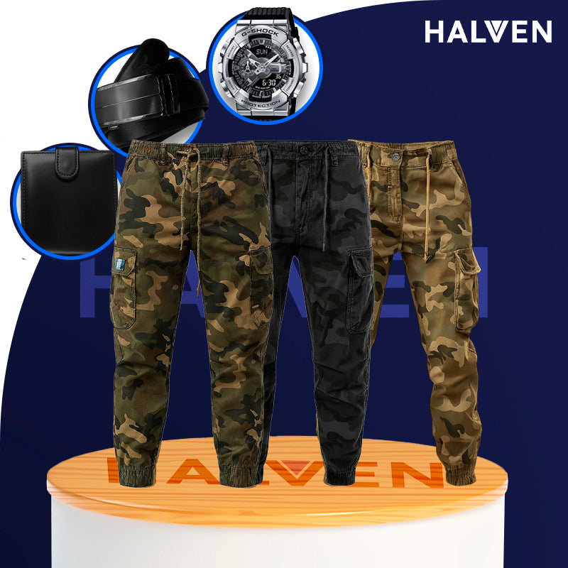 [Leve 3 Pague 2] Calça Masculina Bravox em Tecido Tático Militar e Poliéster +BRINDES: Relógio, Cinto e Carteira