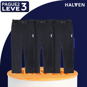 [Leve 3 Pague 2] Calça Masculina Axel em Seda Gelo e Poliéster (Estilo Imponente e Moderno!)
