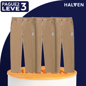 [Leve 3 Pague 2] Calça Masculina Axel em Seda Gelo e Poliéster (Estilo Imponente e Moderno!)
