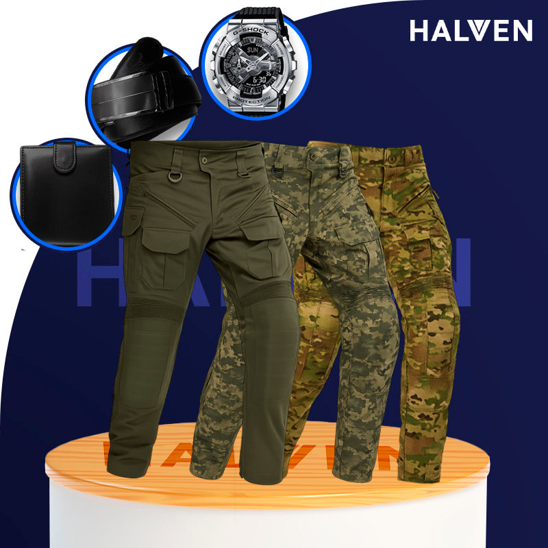 [Leve 3 Pague 2] Calça Masculina Vektor em Tecido Tático Militar e Poliéster +BRINDES: Relógio, Cinto e Carteira